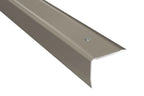 Anodised aluminium stair nosing 40 MMÃ—30 MM x 1.2 M & 2.4 M Length with anti-slip grooved surface - PS8