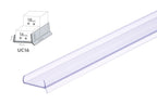 PVC Plinth Sealing Strip Transparent 16â€“18mm Kickboard Trim for MDF Panels 1m & 2.5m