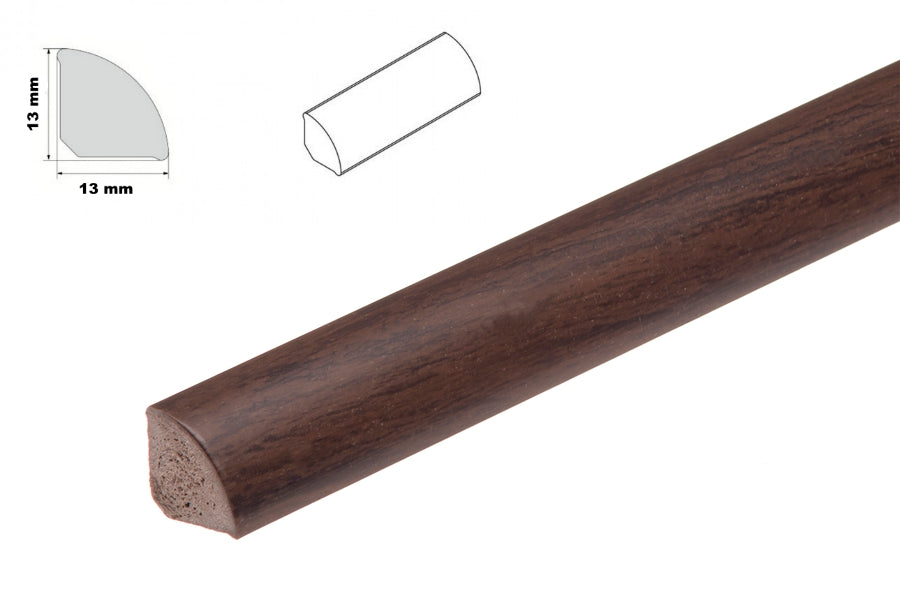 uPVC 13 MM Scotia Skirting Board 1 M & 2.5 M Length Quadrant Trim Moulding Decorative Flooring Edge Beading Strip