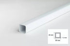 Plastic Box Section Square Tube - 1m & 2.5m Length â€“ Black & White Durable PVC