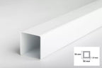 Plastic Box Section Square Tube - 1m & 2.5m Length â€“ Black & White Durable PVC