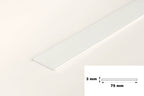 1m & 2.5m Length â€“ PVC Plastic Flat Bar Black White Anthracite Strip TW