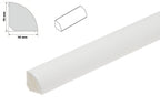 1m & 2.5m Length â€“ uPVC 18mm Quadrant Trim Moulding Decorative Flooring Window Edge Beading Worktop Strip