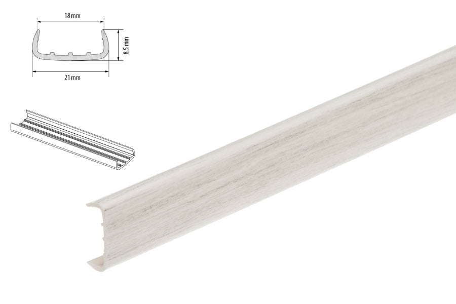 U Trim Edging Strip PVC Melamine Furniture -  18mm- 1m & 2.5m Length Board Panel Cover