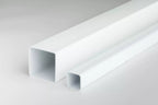 Plastic Box Section Square Tube - 1m & 2.5m Length â€“ Black & White Durable PVC
