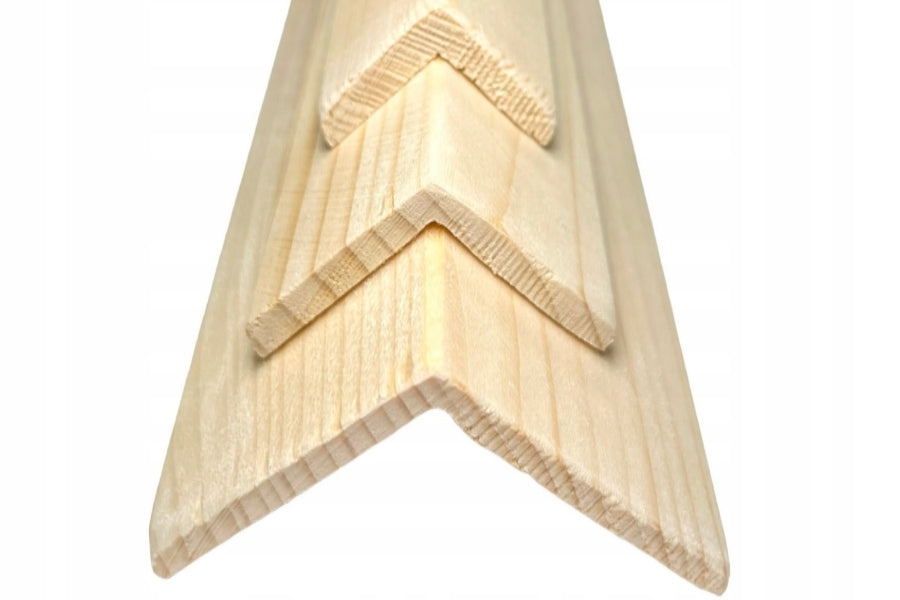 Pine Wood Corner Angle Trim 90Â° x 1 M & 2.4 M Length Internal External Edge Moulding